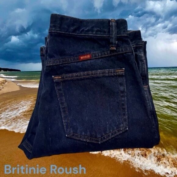 Rustler Dark Wash 100 Cotton Denim Blue Jeans 31x32 - Picture 3 of 15